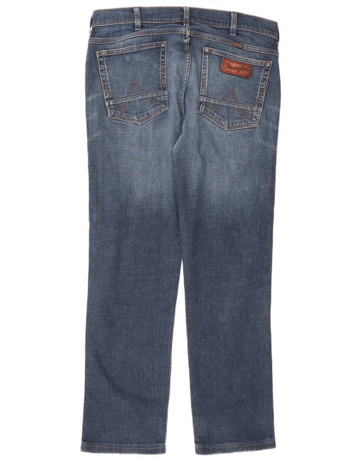Wrangler Straight Jeans til mænd W34 L30 blå bomuld