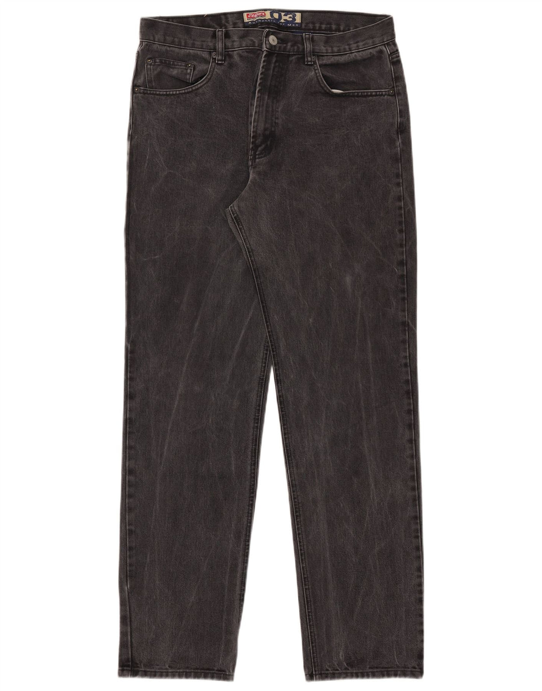 Jinglers Straight Jeans til mænd W35 L34 Grå bomuld