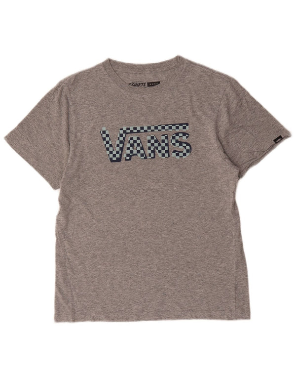 Vans Drenge Grafisk T-Shirt Top 12-13 År Stor Grå Bomuld