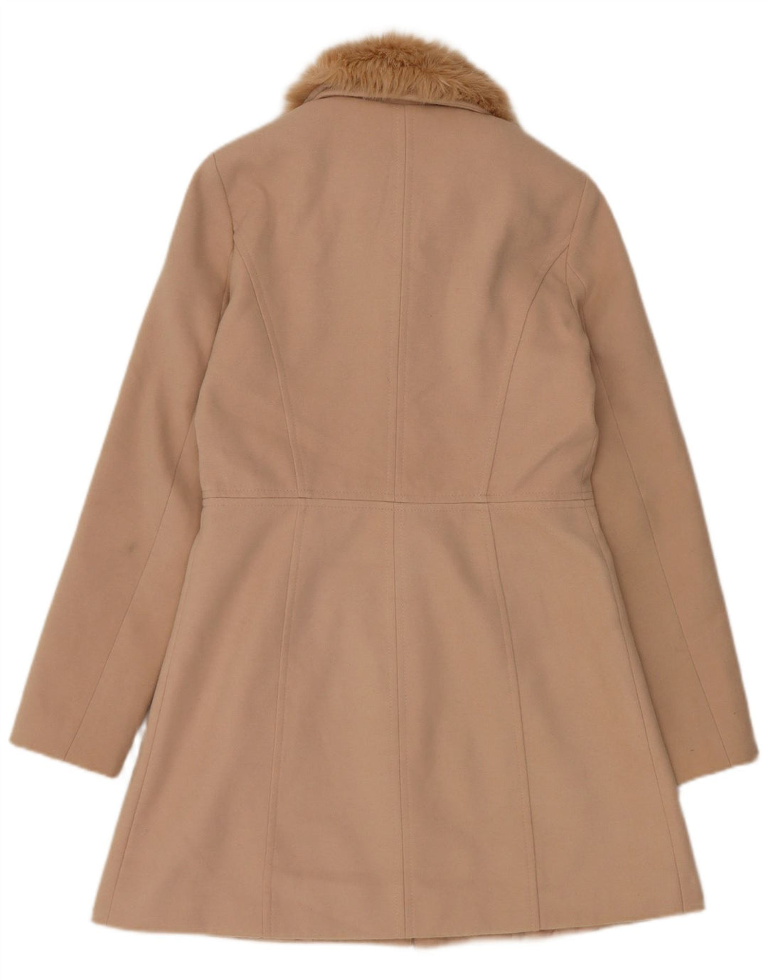 Oasis Dame Overfrakke UK 10 Small Beige Polyester