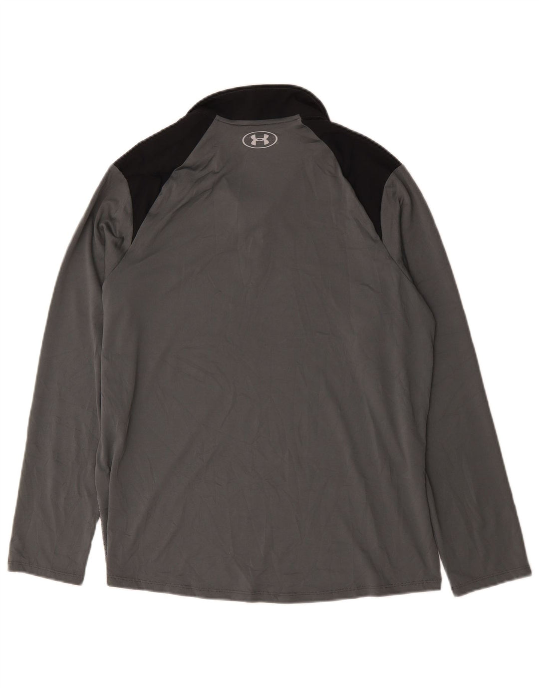 Under Armour Herre Zip Neck Pullover Træningsdragt Top Stor Grå Colourblock