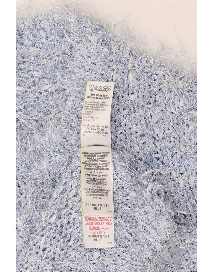 Marks & Spencer dame sweater med rund hals DK 20 2XL blå polyester