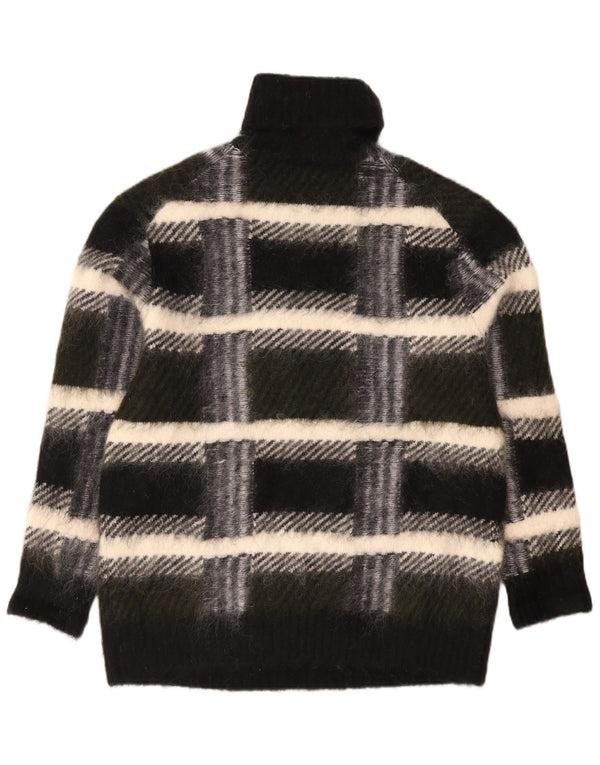 Cos Dame Oversized Roll Neck Jumper Sweater UK 14 Medium Sort Plaid
