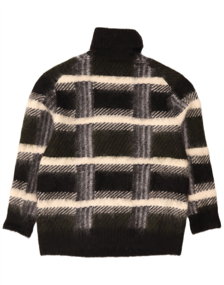 Cos Dame Oversized Roll Neck Jumper Sweater UK 14 Medium Sort Plaid