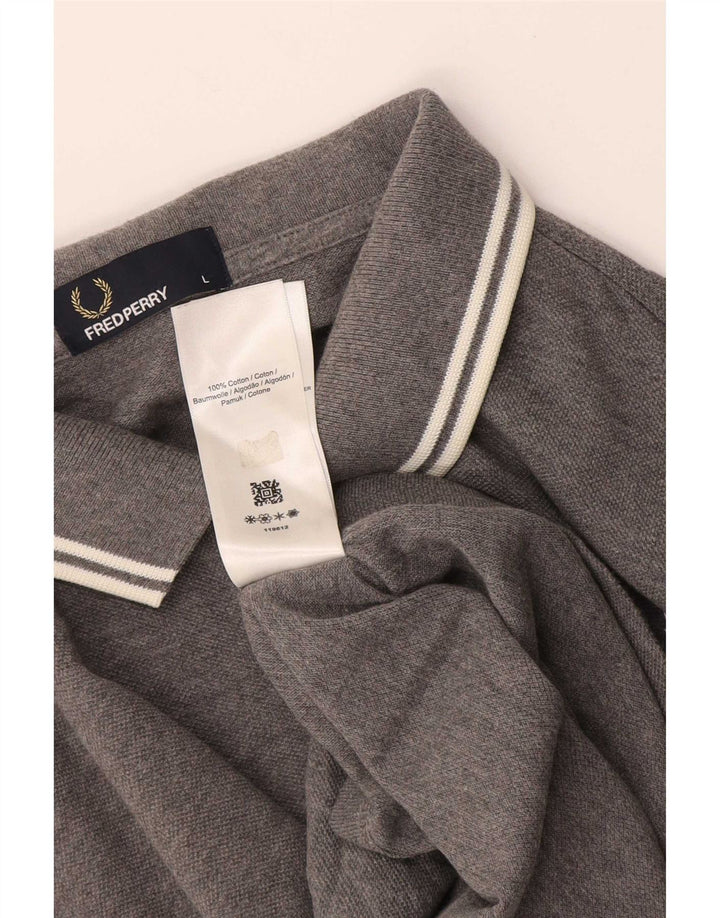 Fred Perry Herre poloshirt Stor grå flækket bomuld