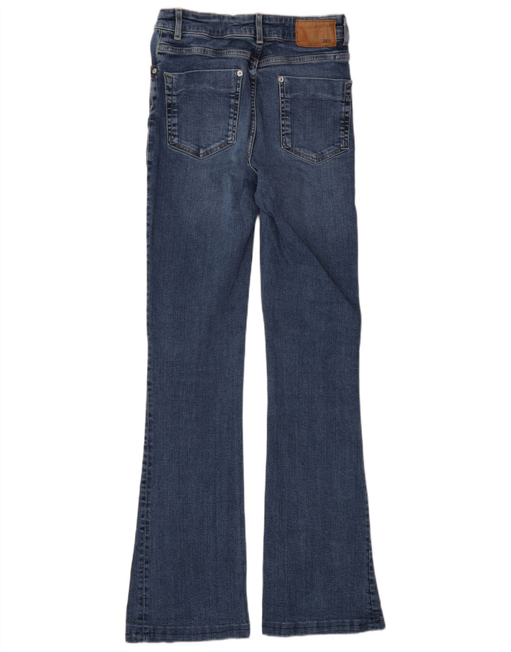 Zara Dame Flared Jeans EU 38 Small W28 L32 Blå Bomuld