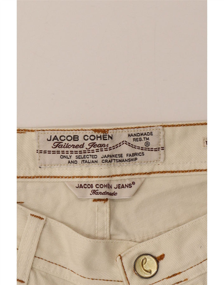 Jacob Cohen Herre Straight Jeans W35 L34 Beige Bomuld