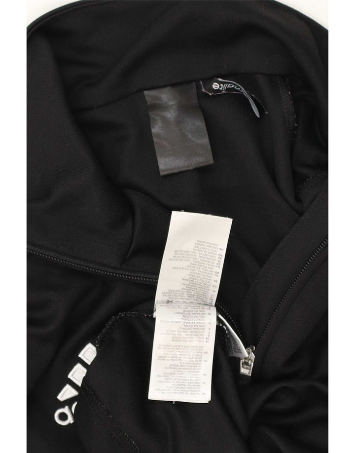 Adidas Herre Climalite Pullover med lynlås-hals Træningsdragt Top Stor sort polyester
