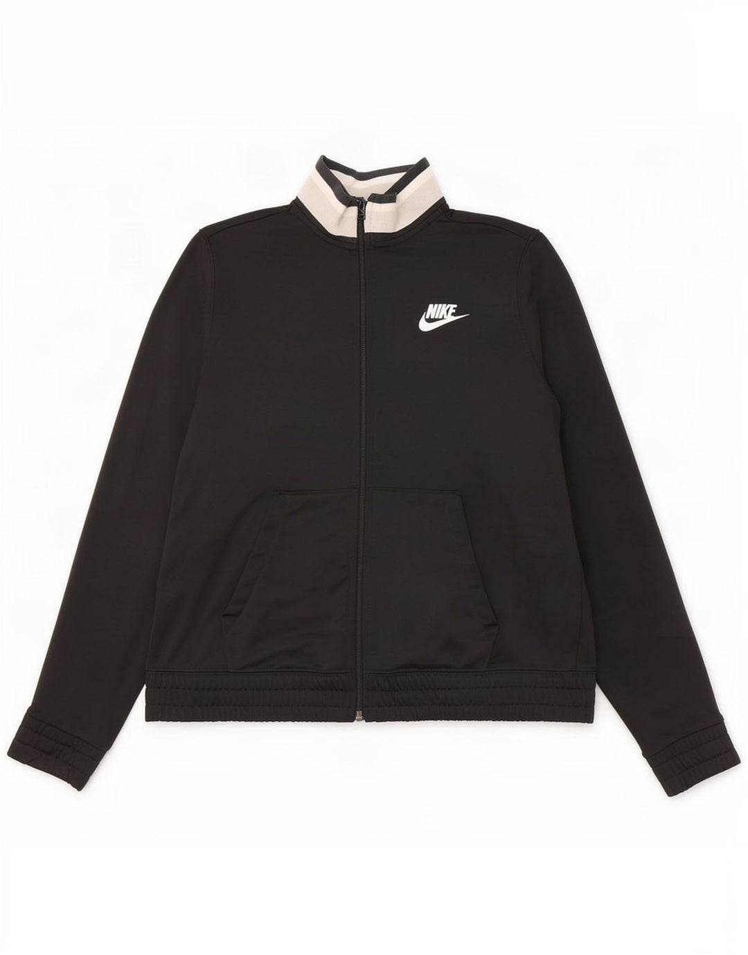 Nike træningsdragt topjakke til kvinder UK 14 Medium Sort Colourblock Polyester