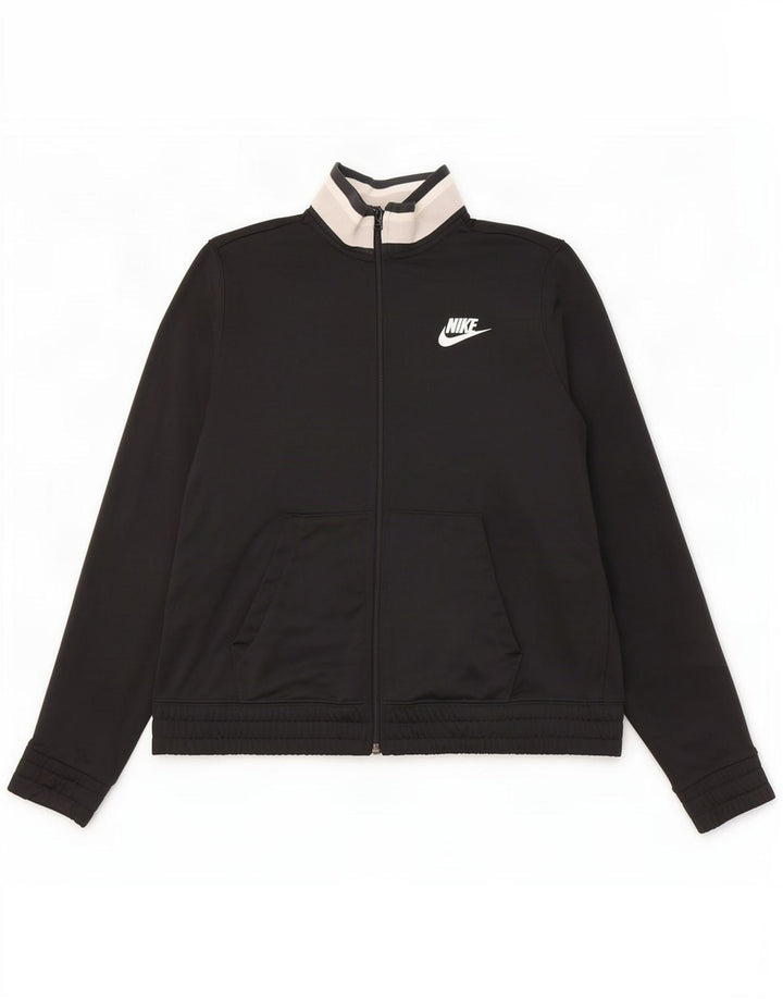Nike træningsdragt topjakke til kvinder UK 14 Medium Sort Colourblock Polyester