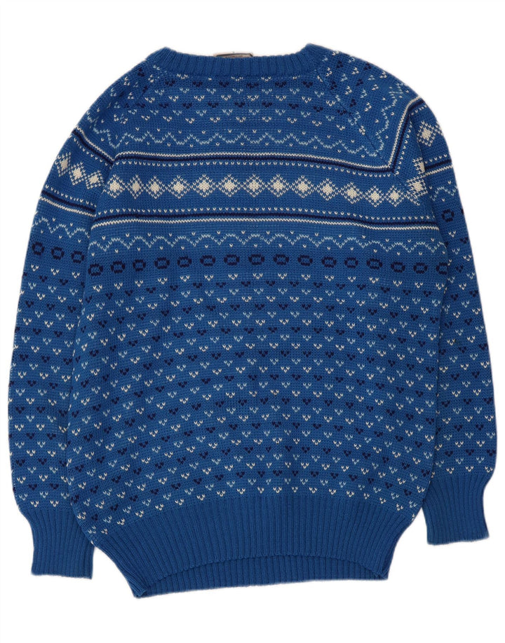 Levi's Herre sweater med rund hals, lille blå geometrisk akryl