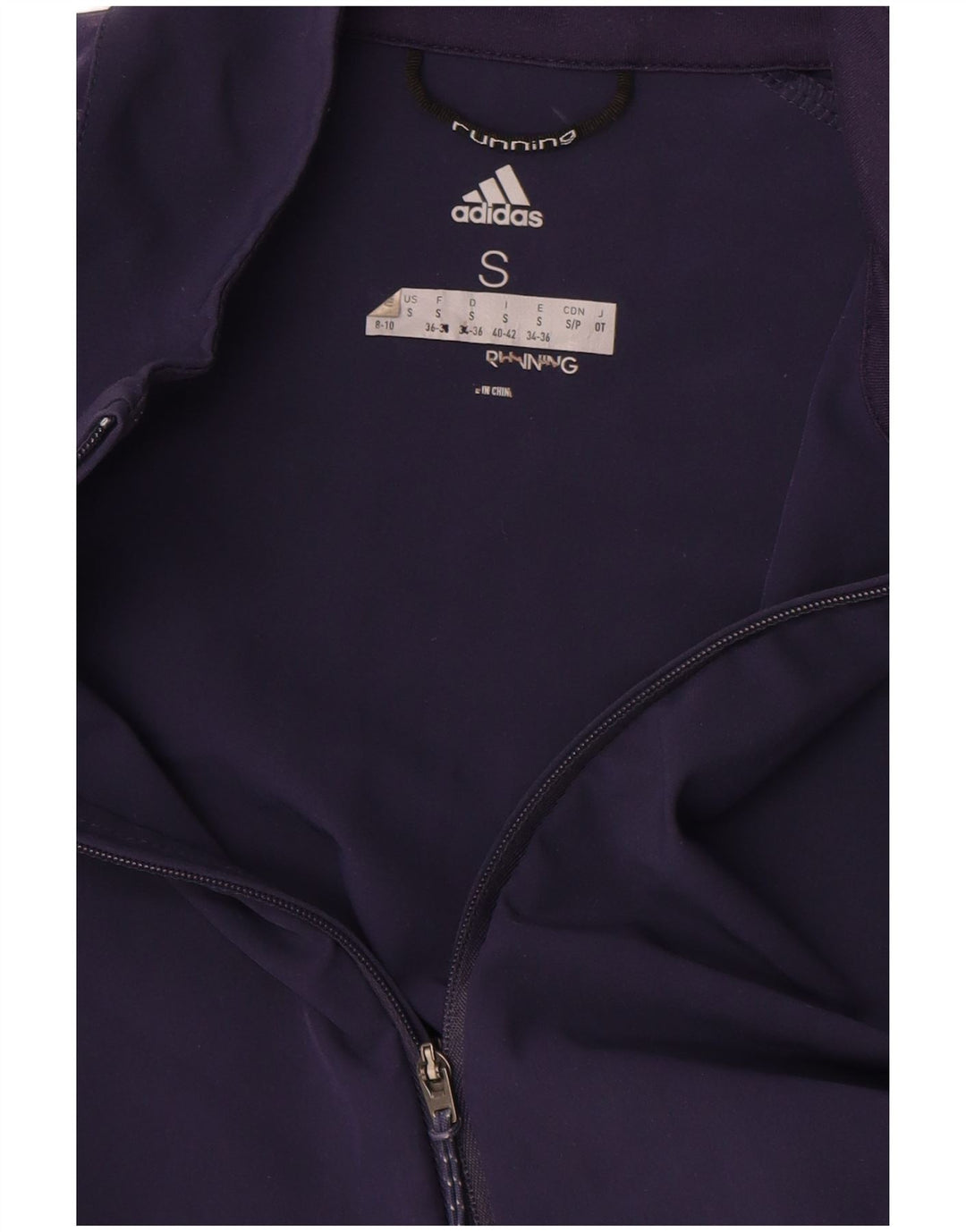 Adidas Dame Løbetræningsdragt Topjakke UK 8/10 Small Navy Blue