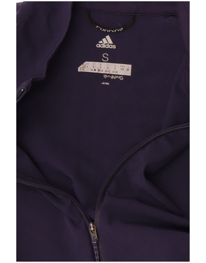 Adidas Dame Løbetræningsdragt Topjakke UK 8/10 Small Navy Blue