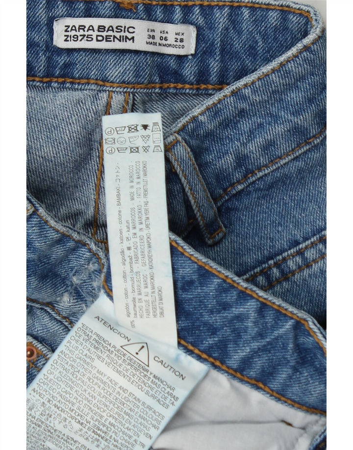 ZARA Womens Cropped Jeans EU 38 Small W28 L27 Blue Cotton Vintage Zara and Second-Hand Zara from Messina Hembry 