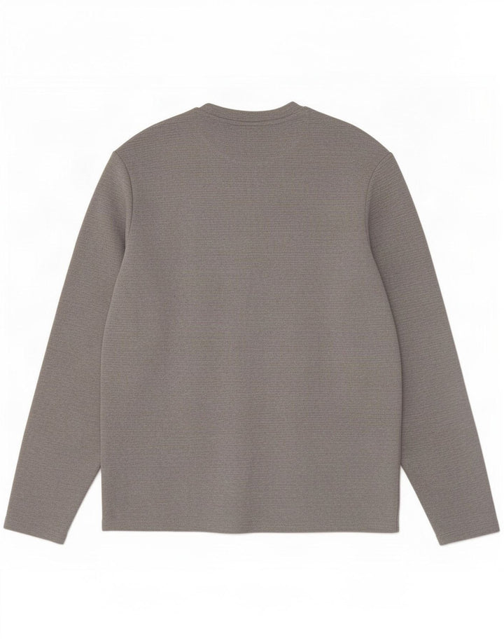 Zara Herre Top Langærmet Mellemgrå Polyester