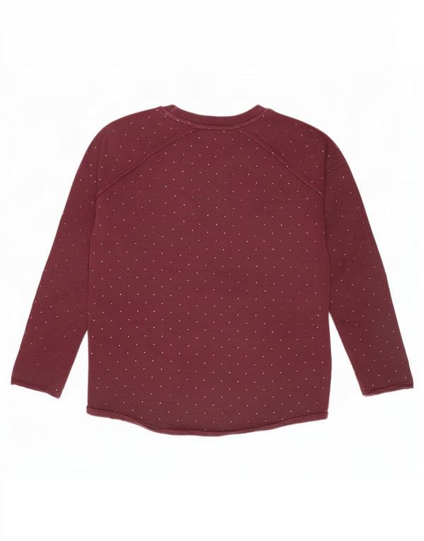 Sun68 Pige Sweatshirt Jumper 11-12 år Bourgogne plettet bomuld
