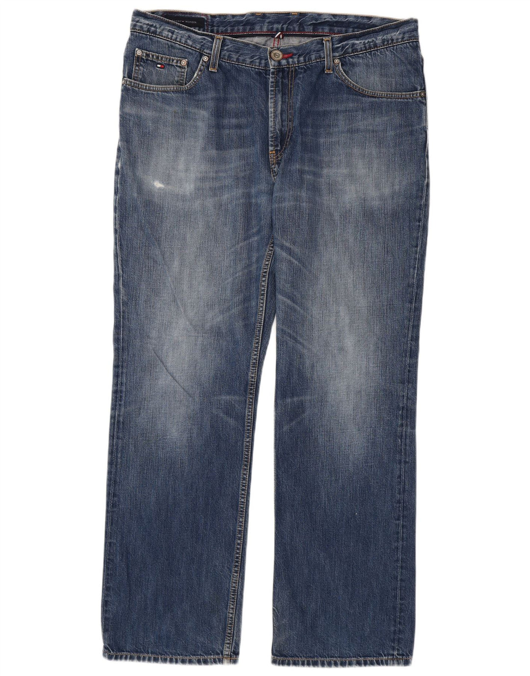 Tommy Hilfiger Herre Straight Jeans W38 L32 Blå Bomuld