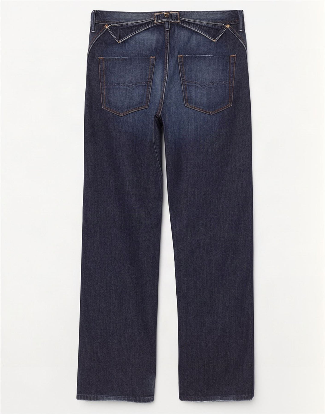 Diesel Herre Pheyo Distressed Straight Jeans W33 L34 Marineblå Bomuld