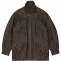 CANDA Mens Loose Fit Leather Jacket UK 36 Small Black Leather