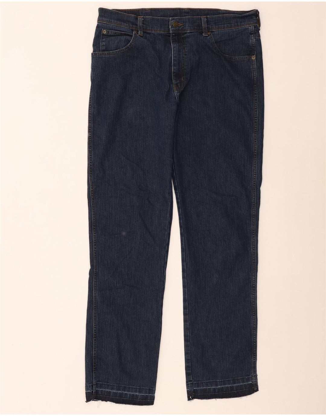 Wrangler Herre Regular Fit Straight Jeans W36 L32 Blå Bomuld