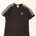 Adidas Herre T-Shirt Top Medium Sort Bomuld