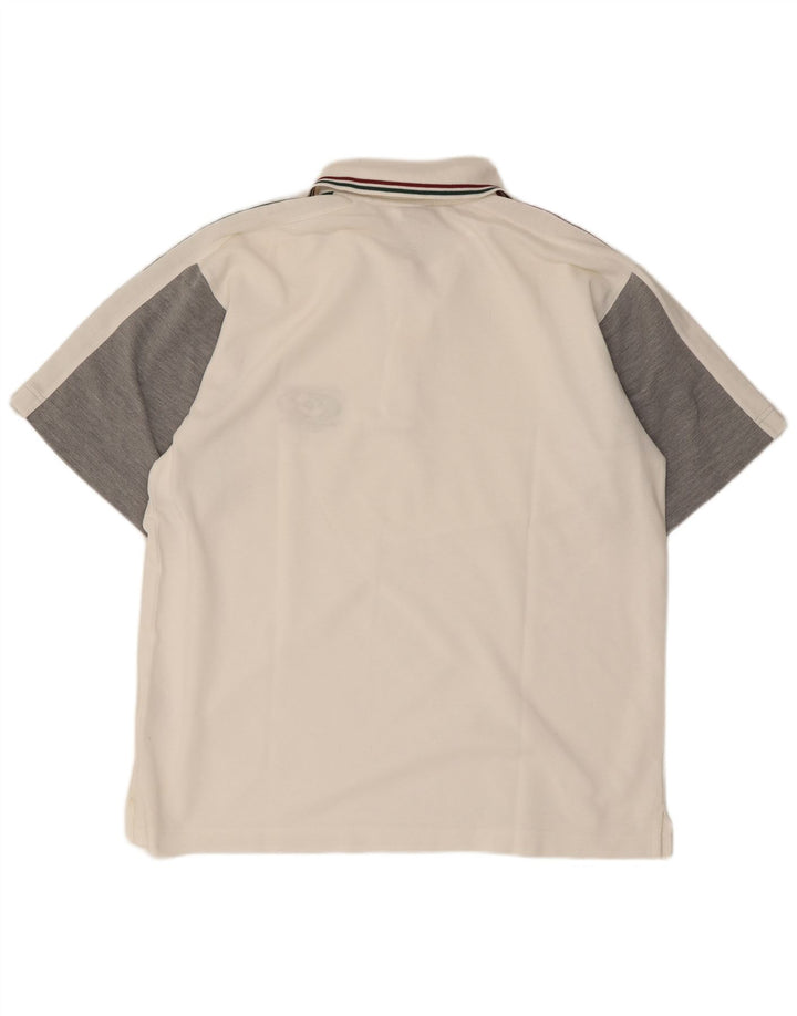 Lotto Herre Polo Shirt Stor Hvid Colourblock Bomuld