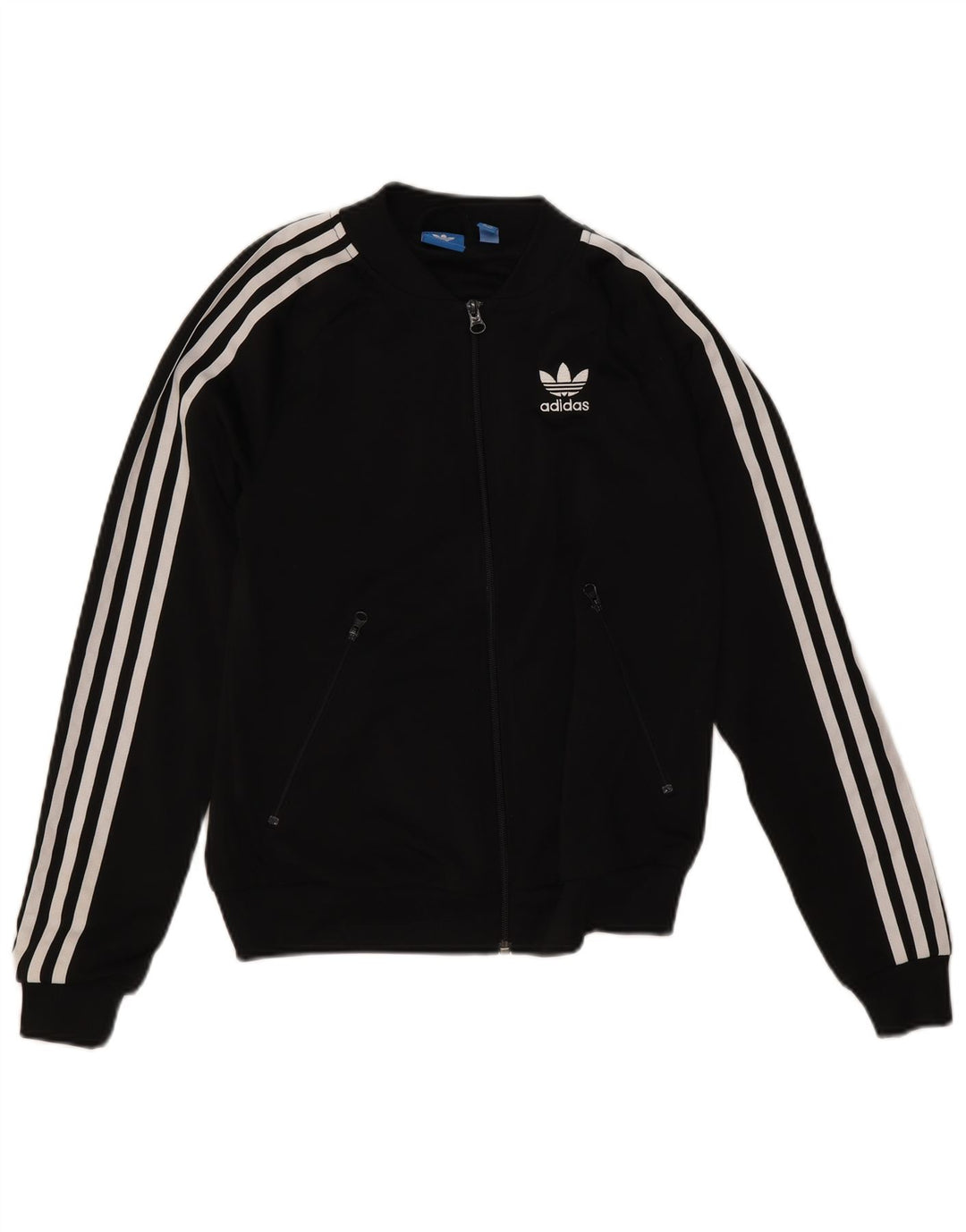 Adidas Dame Grafisk Træningsdragt Topjakke UK 6 XS Sort Polyester