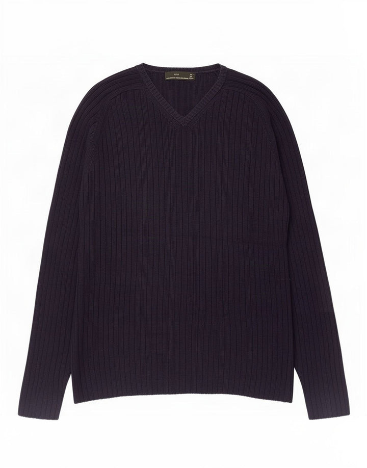 Zara Herre V-hals sweater Stor Marineblå