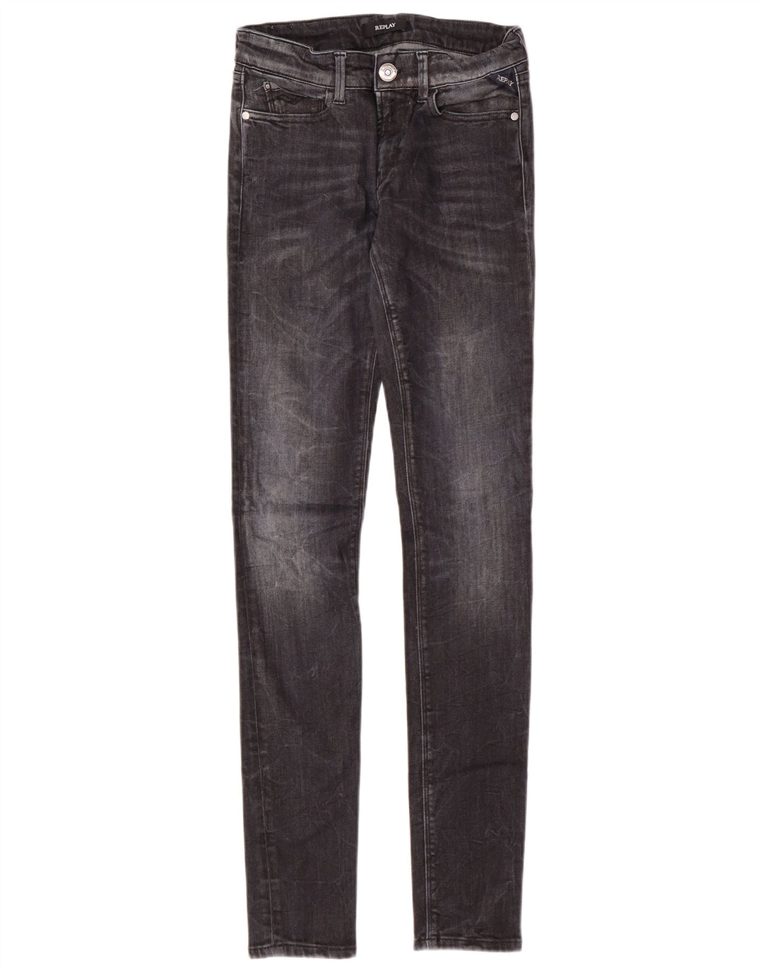 Replay Dame Super Skinny Jeans W25 L32 Grå Bomuld
