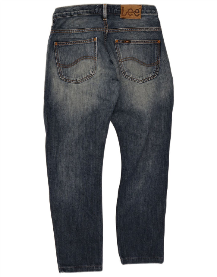 Lee Herre Knox Cropped Jeans W28 L25 Marineblå Bomuld