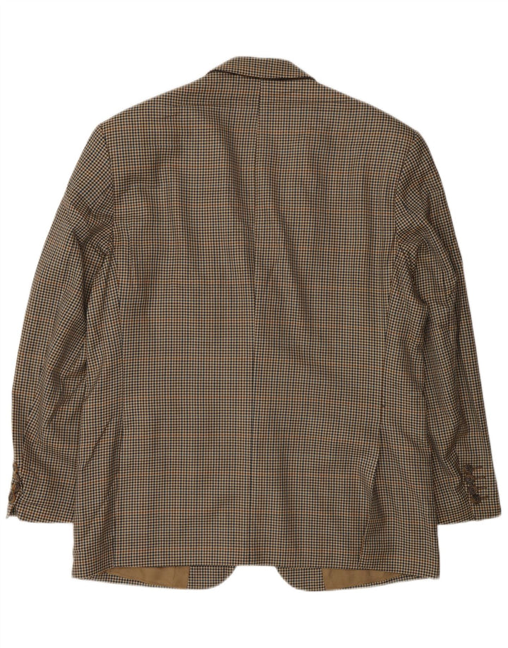 Marks & Spencer Herre 2-knaps blazerjakke UK 40 Medium Beige ternet uld