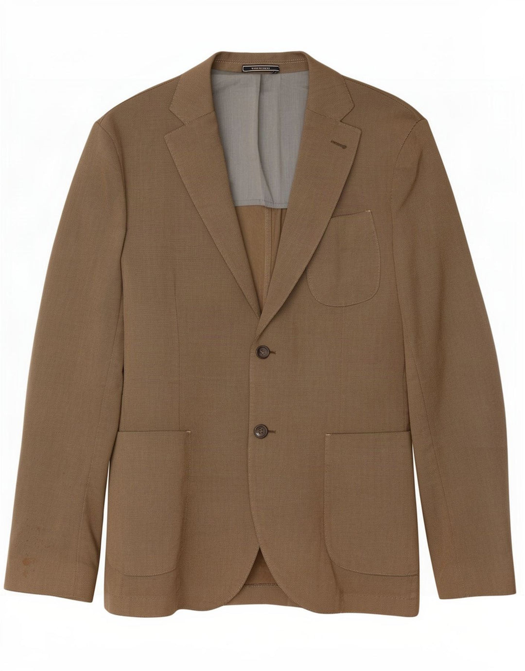 Massimo Dutti Herre 2-knaps blazerjakke UK 42 XL Brun Bomuld