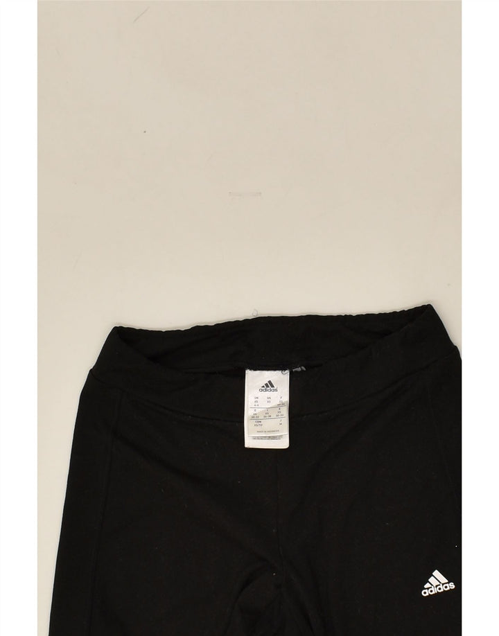 ADIDAS Womens Climalite Capri Leggings UK 4-6 XS Black Polyester | Vintage Adidas | Thrift | Second-Hand Adidas | Used Clothing | Messina Hembry 