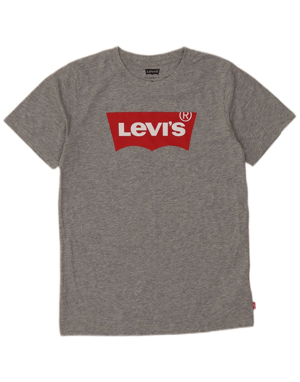 Levi's Boys Grafisk T-Shirt Top 15-16 år Grå Flecked Bomuld
