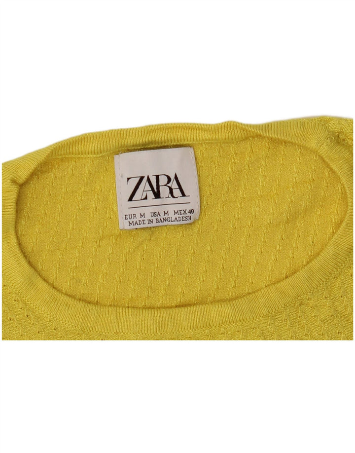 Zara Dame sweater med rund hals DK 12 Medium Gul