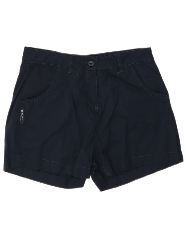 Mountain Warehouse Dame Casual Shorts UK 12 Medium W30 Marineblå Bomuld