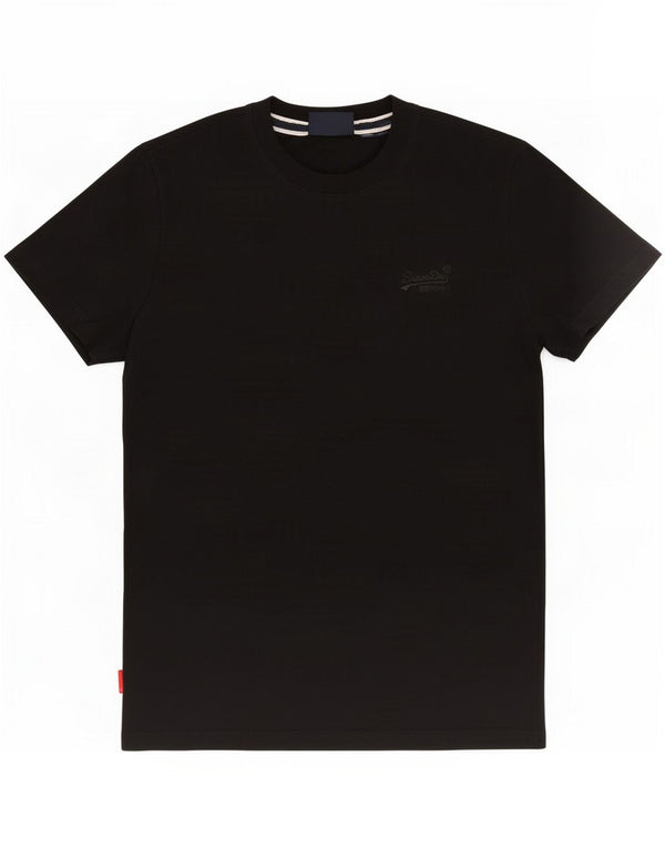 Superdry Herre T-Shirt Top Medium Sort Bomuld
