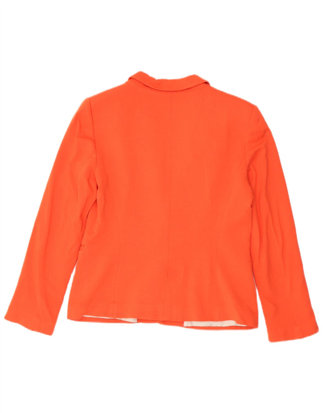 Zara Dame 1 Knap Blazer Jacket UK 14 Stor Orange Viscose