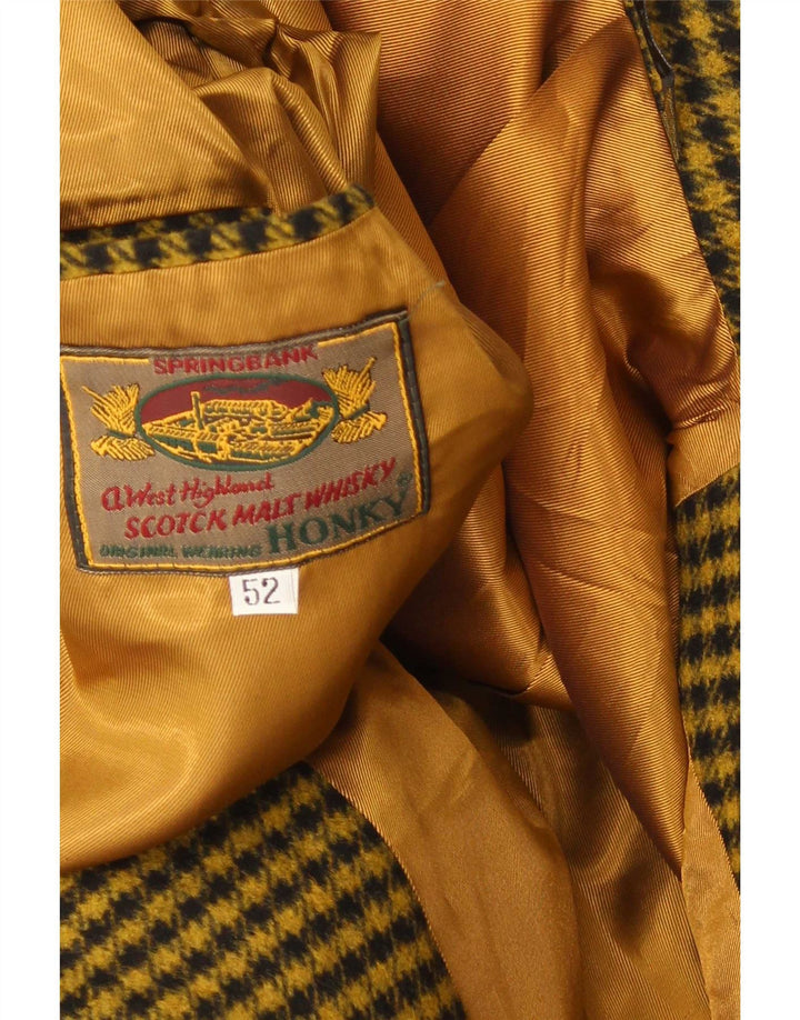 Vintage herre 2-knaps blazerjakke IT 52 XL gul ternet polyester