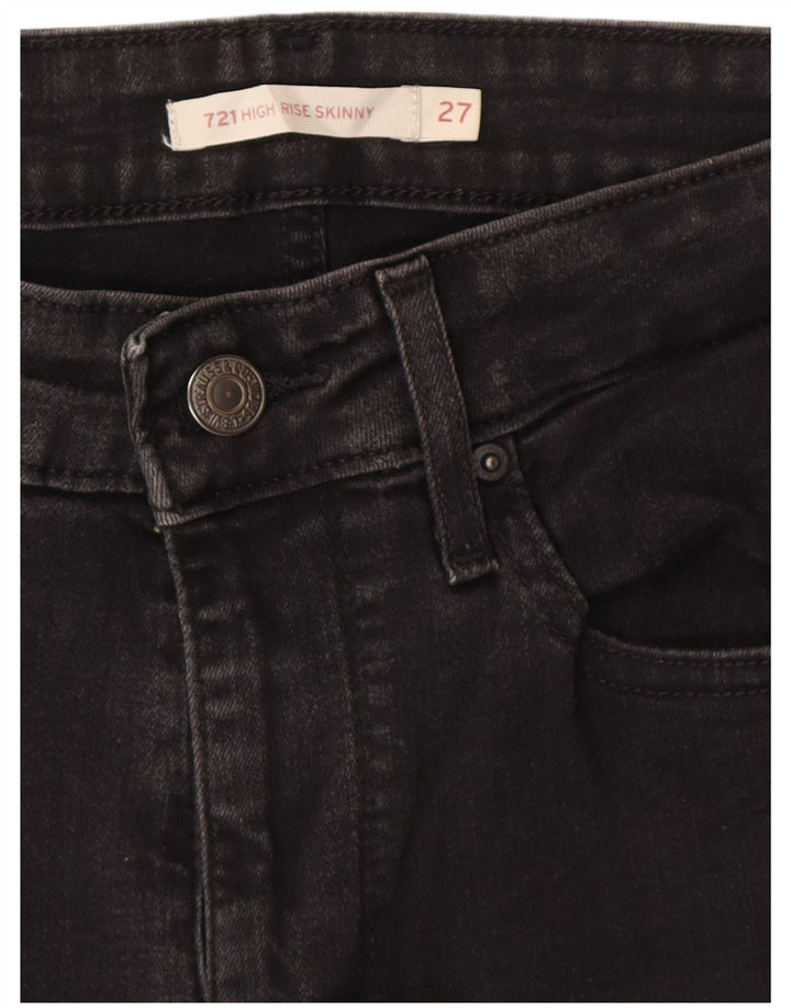LEVI'S Dame 721 Skinny Jeans med høj talje W27 L30 Grå