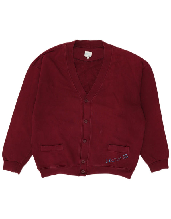 Benetton herre cardigan sweater XL Bourgogne bomuld