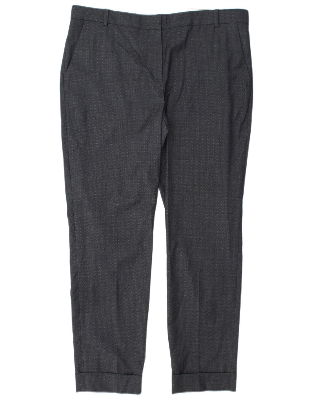 JIGSAW Lige Chinobukser til kvinder UK 14 Large W34 L28 Grå plettet