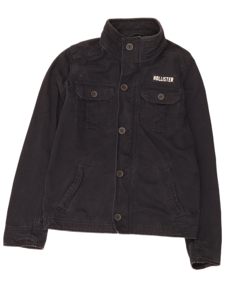 Hollister Herre Utility Jacket UK 42 XL Sort bomuld