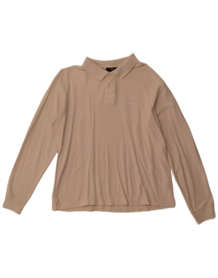 FILA Langærmet poloshirt til mænd Medium Beige