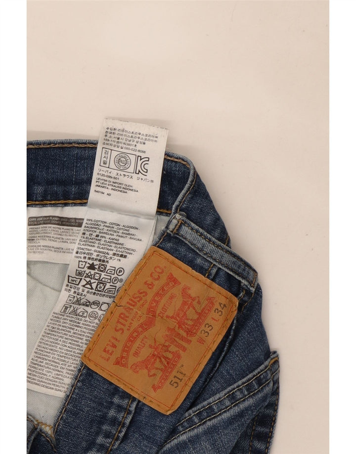 Levi's Herre 511 Slim Jeans W33 L31 Blå Bomuld