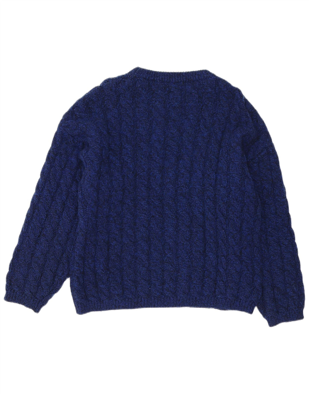 Benetton Herre Boat Neck Jumper Sweater IT 50 Medium Navy Blue Virgin Wool
