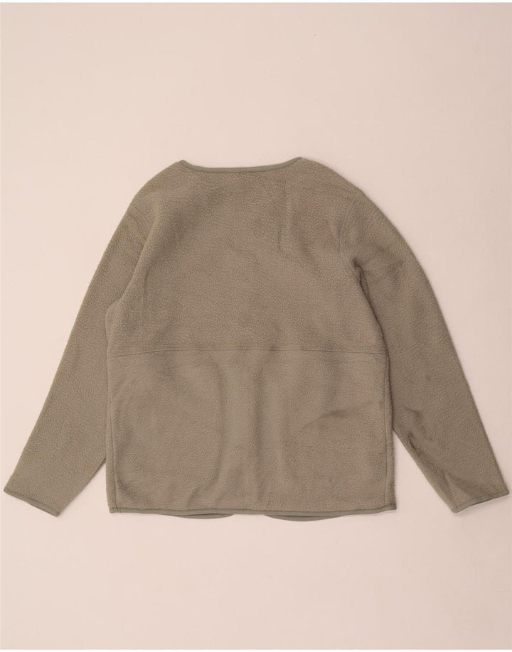 Marks & Spencer Fleecejakke til kvinder UK 14 Medium Khaki Polyester