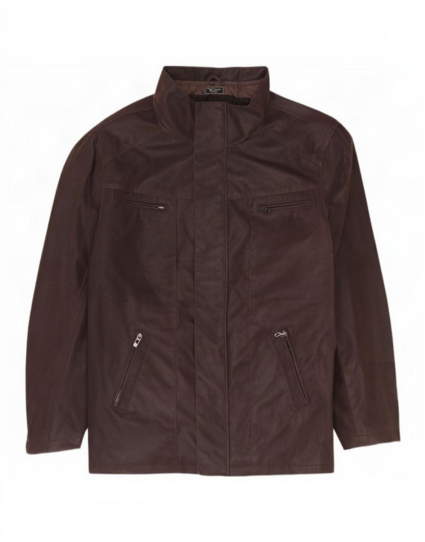 Rino & Pelle Herre imiteret læderjakke IT 52 XL Brun Polyester