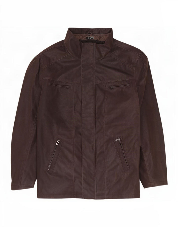 Rino & Pelle Herre imiteret læderjakke IT 52 XL Brun Polyester