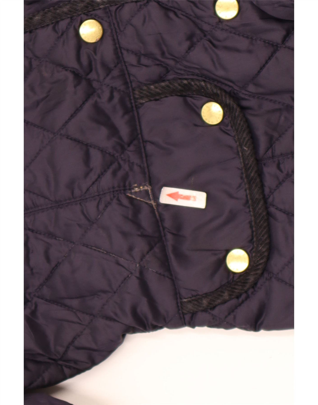 Barbour piger quiltet jakke 10-11 år Stor marineblå polyamid